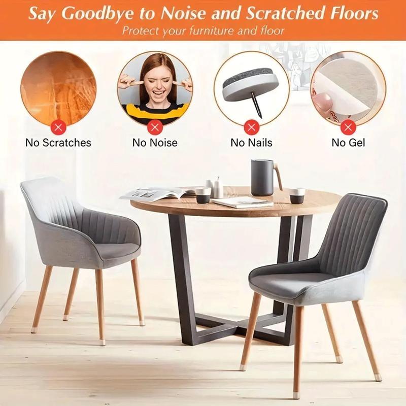 Square Chair Leg Protectors for Hardwood Floor Fits All Shape Chair Mat for Wood and Tile Floors.