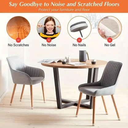 Square Chair Leg Protectors for Hardwood Floor Fits All Shape Chair Mat for Wood and Tile Floors.