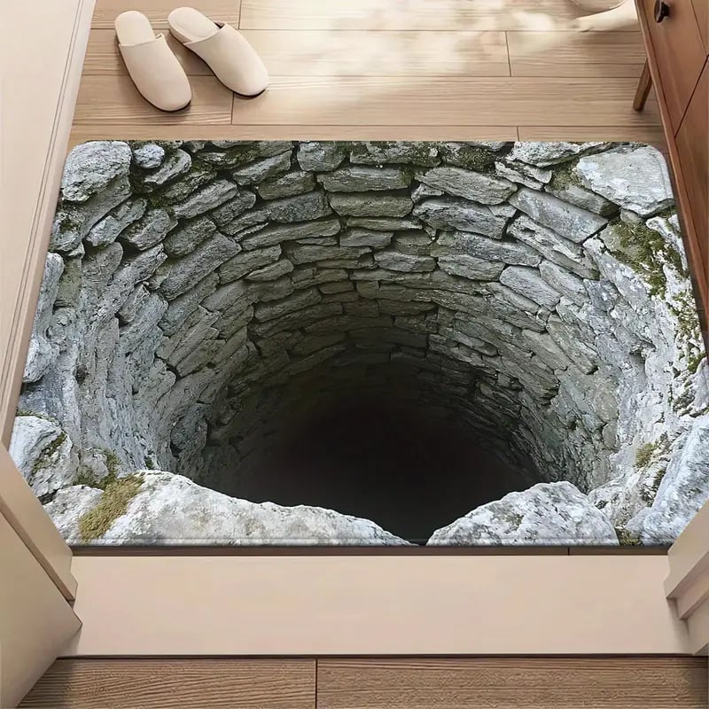 Visual Illusion Endless Abyss Pattern HD Printed Non-Slip Doormat 🔥Same as in the video
