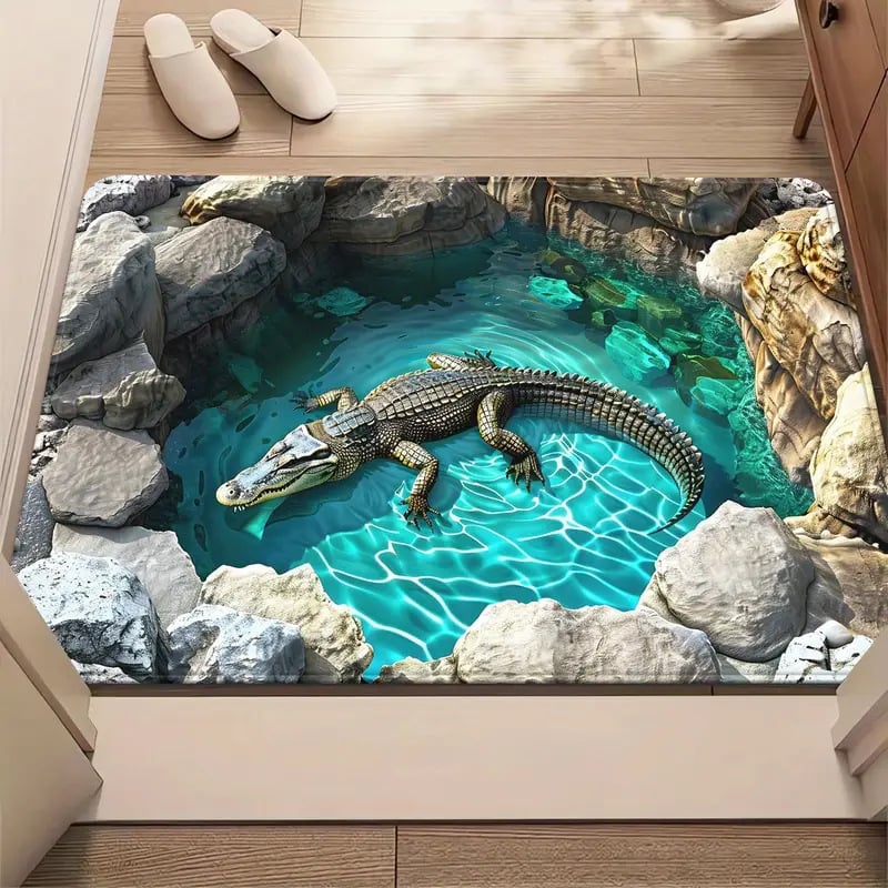 Visual Illusion Endless Abyss Pattern HD Printed Non-Slip Doormat 🔥Same as in the video