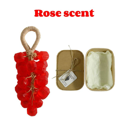 🔥Personalized Original Handmade Crystal Grape Soap Gentle Cleansing Soap  (Single string: 25 pieces)