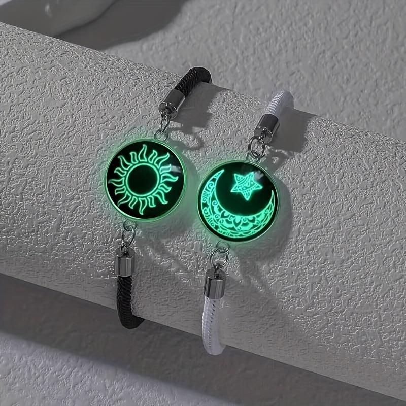 🔥 2-Pack  Sun & Moon Bracelets – Luminous Couples Jewelry for Long-Distance Love