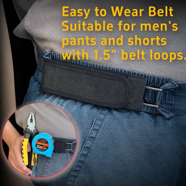 2Pcs Metal Hook Tactical Elastic Belt （1Set-2Pcs）