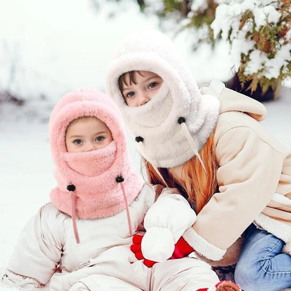 🎉 Neck Warmer Hat🎉Windproof Thermal Kids Full Face Mask with Detachable Hood