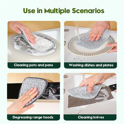 10 Pcs Multipurpose Wire Dishwashing Rags for Wet and Dry, Double Sided Wire Washing Cloth