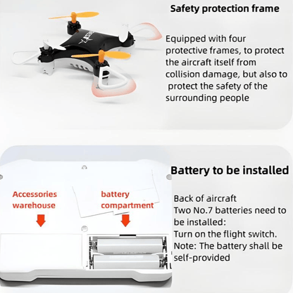 🎅 All-Ages Mini Drone with Easy Stunt Flights & 360° Tricks - Perfect Beginner-Friendly Flyer!