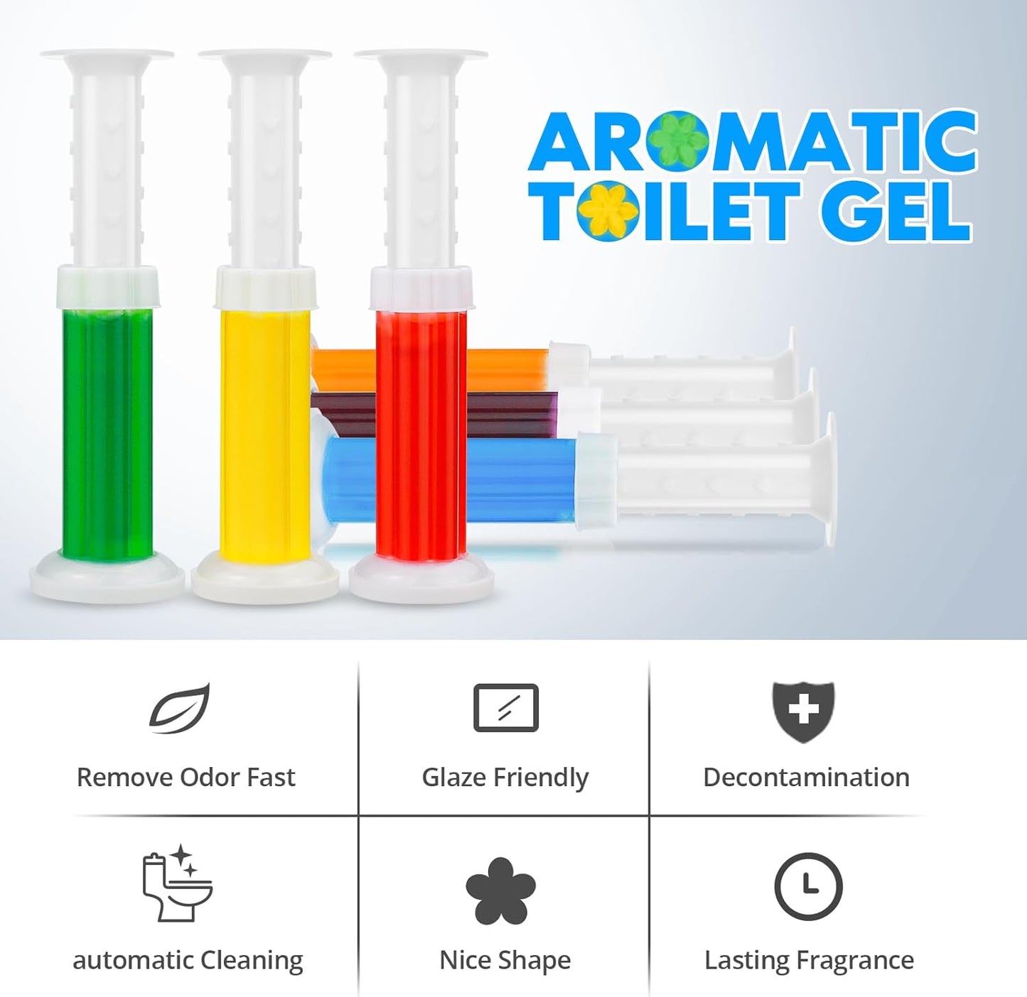 🔥🚽84 Flowers Toilet Cleaner Gel Stamp      1 set contains 6 pack (84 flowers)