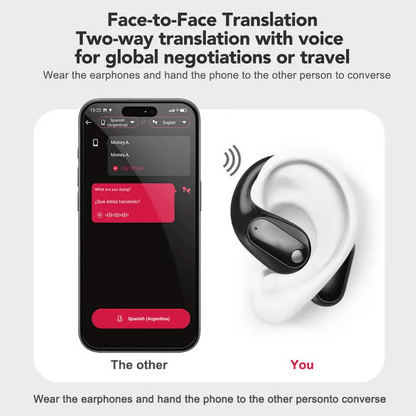 Translation Earbuds, Supports Real-Time Translation in 135 Languages With APP, Bluetooth 5.42 Earphones
