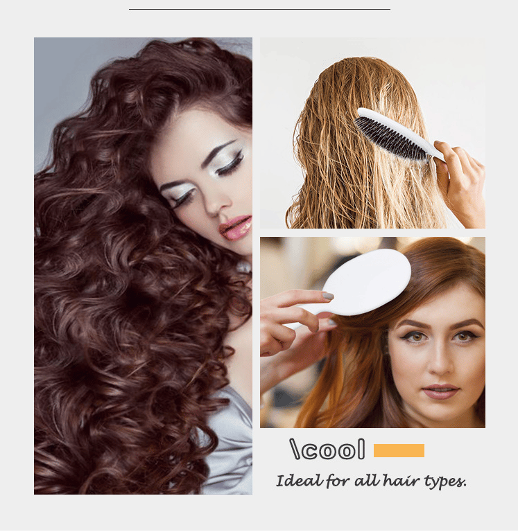 TIKTROVE Miracle Brush –Smoother, Stronger, Shinier Hair - Boar Bristle Brush