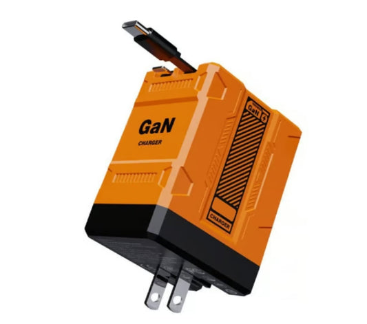 2-in-1 GaN Tiktrove 3.0  Charger with Retractable Cables