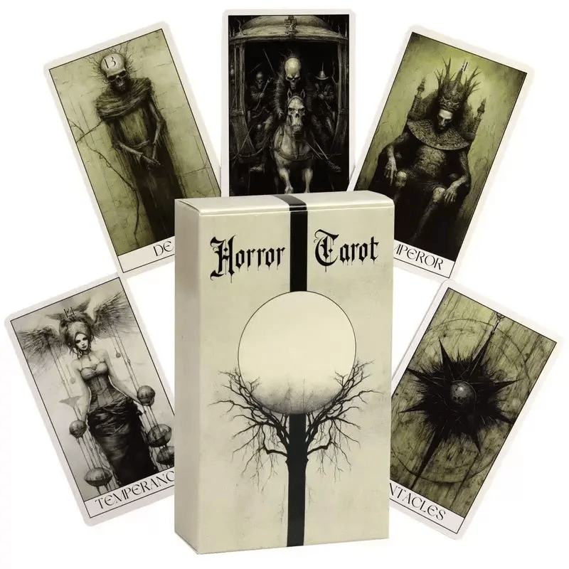 🔥🖤Horror Tarot Card Deck: Spooky, Stylish 78-Card Set 🎴👻