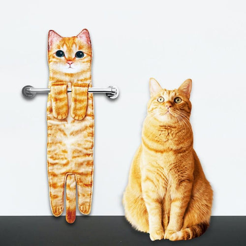 🎁 Early Christmas Sale🎅 Funny Cat Hand Towels