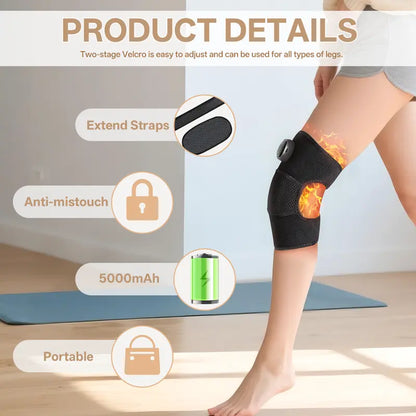 🎁🔥3-in-1 Heated Knee Massager with Vibration - 3 Heat/3 Massage Modes