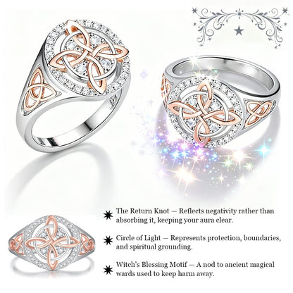 🔥⏰Last Batch Selling Fast!🔮💍Handmade S925 Witch's Return-Knot Protection Ring💞Protect Your Loved Ones