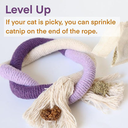 🔥😻Catnip Chew Rope Toy – Natural, Safe Tooth Cleaner for Indoor Cats