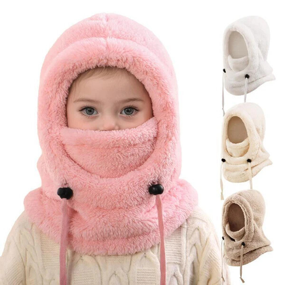 🎉 Neck Warmer Hat🎉Windproof Thermal Kids Full Face Mask with Detachable Hood