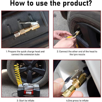 Brass Tire Air Chuck （2 pcs 1 set）
