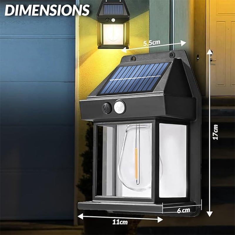 🔥☀️ Solar Wall Lights - Vintage Edison Style with Smart Motion Sensor! ☀️
