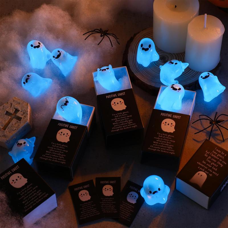 🎃Halloween Sale 👻Glow in the Dark Mini Ghost Figures with Box（set of 36）