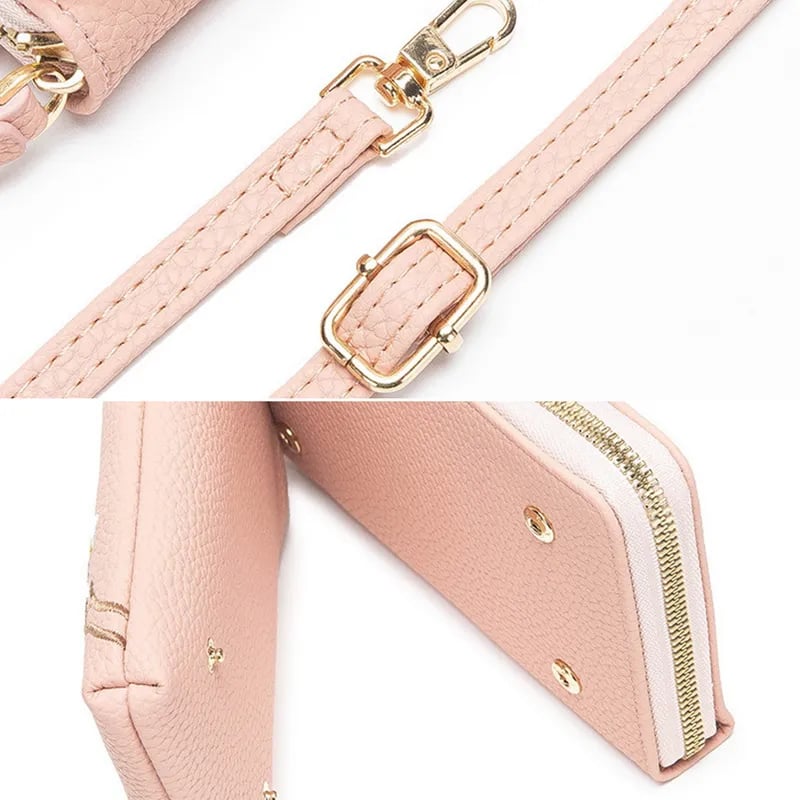 🔥 🎁Women Sling Cross-Body Wallet with Mobile Cell Phone Holder