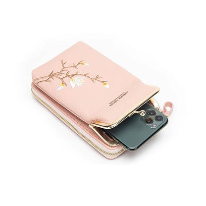 🔥 🎁Women Sling Cross-Body Wallet with Mobile Cell Phone Holder