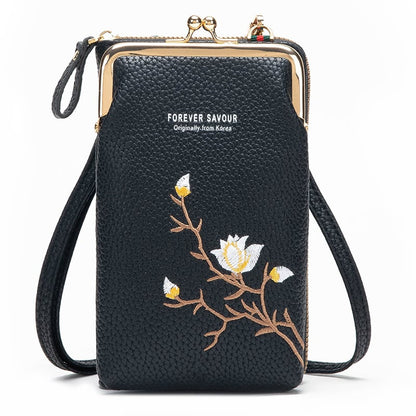 🔥 🎁Women Sling Cross-Body Wallet with Mobile Cell Phone Holder