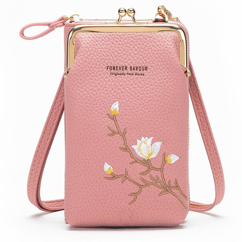 🔥 🎁Women Sling Cross-Body Wallet with Mobile Cell Phone Holder