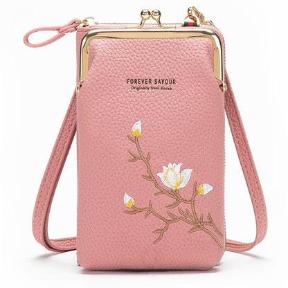 🔥 🎁Women Sling Cross-Body Wallet with Mobile Cell Phone Holder