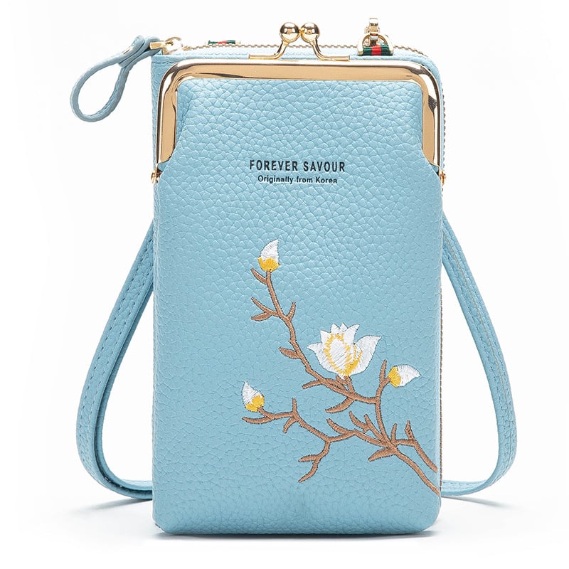 🔥 🎁Women Sling Cross-Body Wallet with Mobile Cell Phone Holder