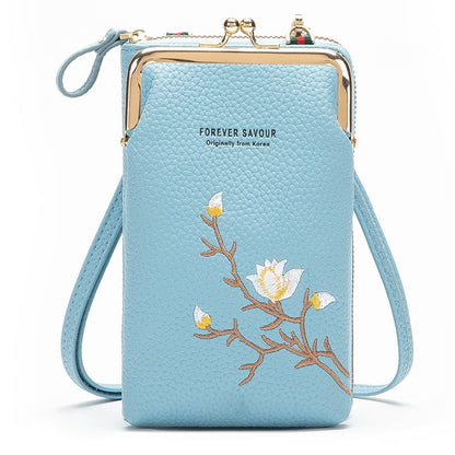 🔥 🎁Women Sling Cross-Body Wallet with Mobile Cell Phone Holder