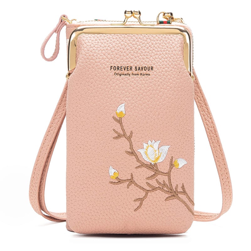 🔥 🎁Women Sling Cross-Body Wallet with Mobile Cell Phone Holder