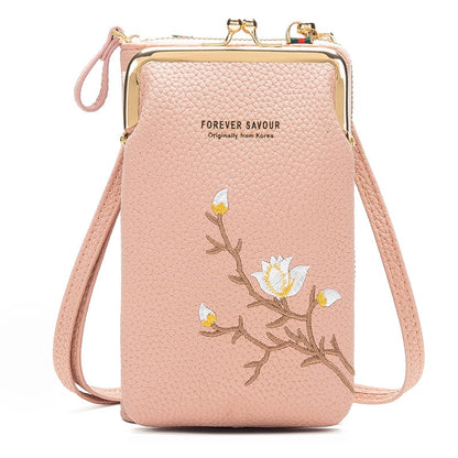 🔥 🎁Women Sling Cross-Body Wallet with Mobile Cell Phone Holder
