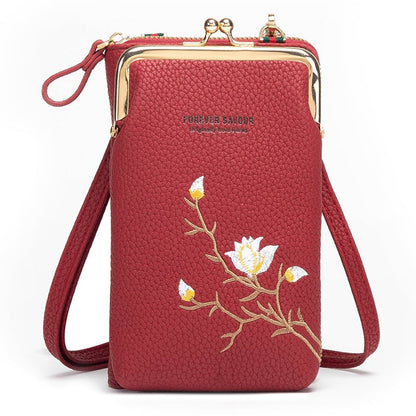 🔥 🎁Women Sling Cross-Body Wallet with Mobile Cell Phone Holder
