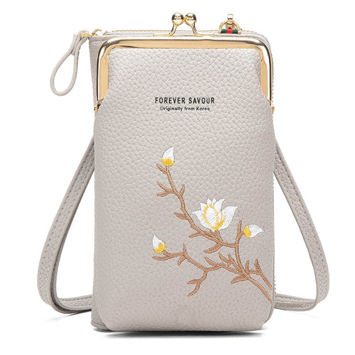 🔥 🎁Women Sling Cross-Body Wallet with Mobile Cell Phone Holder