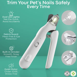 2-in-1 dog nail grinder and clipper