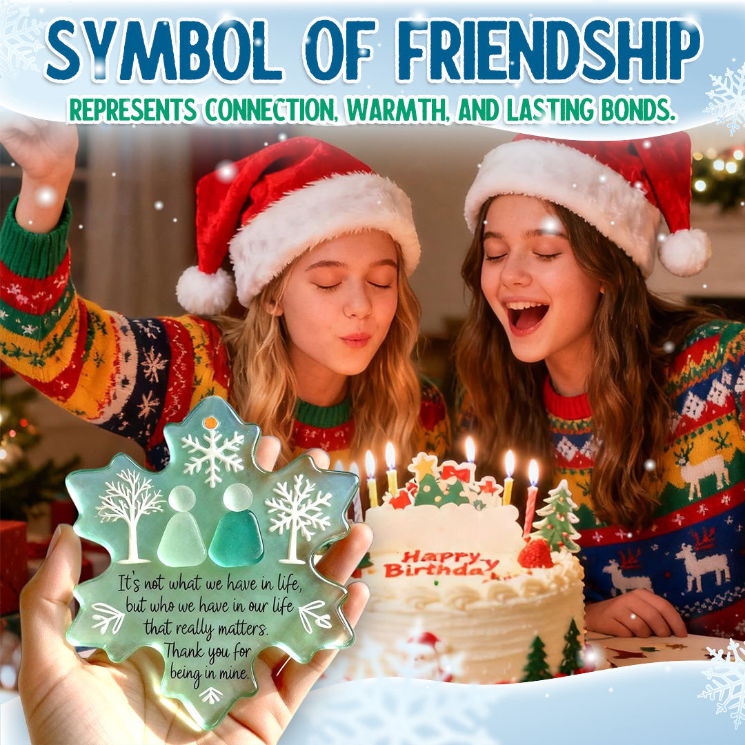 🌊Snowflake-Shaped Acrylic Friendship Decor❄️✨ Shaped by Nature & Crafted by Hand