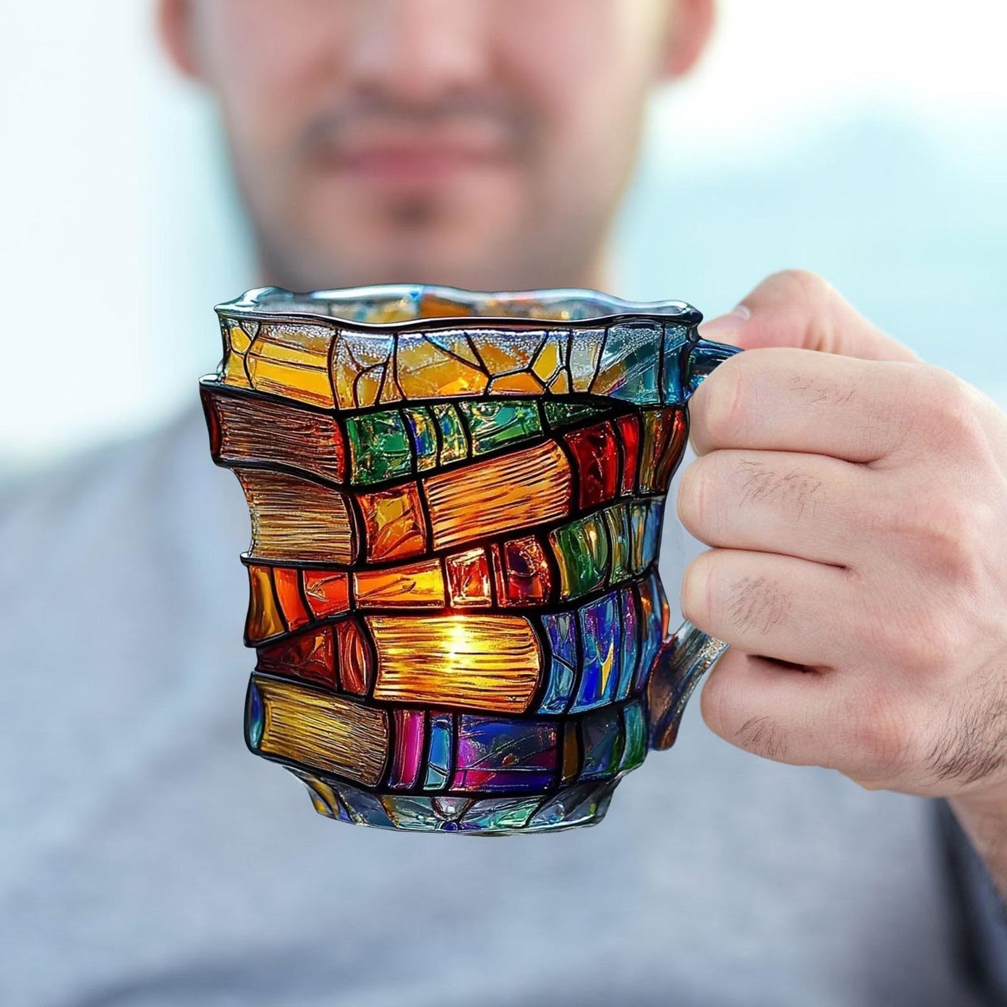 🎄🔥-📚 Ceramic Innovative 3D Painting Book Mug