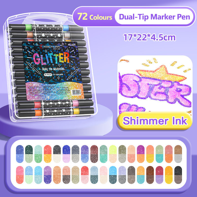 ⏳THE WEEK'S SPECIAL PRICE ￡13.99!!✨🎁Dual-Tip Glitter Marker Pen