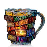 Book stacked mug