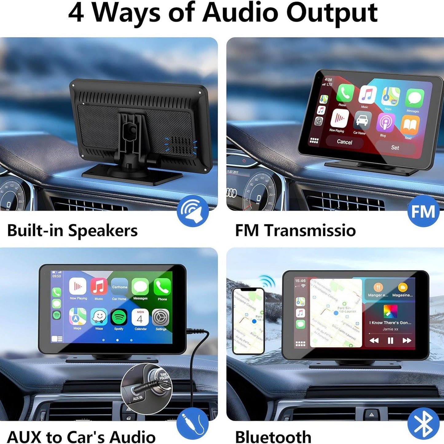 🔥Upgraded Wireless CarPlay Screen for Andriod & Iphone