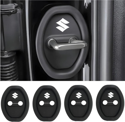 Universal Silicone Car Door Latch Covers – 4PCS Anti-Rust Noise Dampers