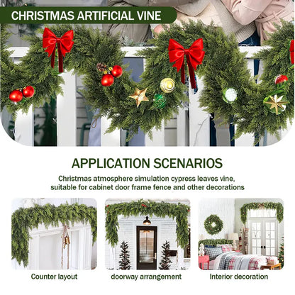 🎅⛄2025 Christmas Artificial Cedar Garland🎄