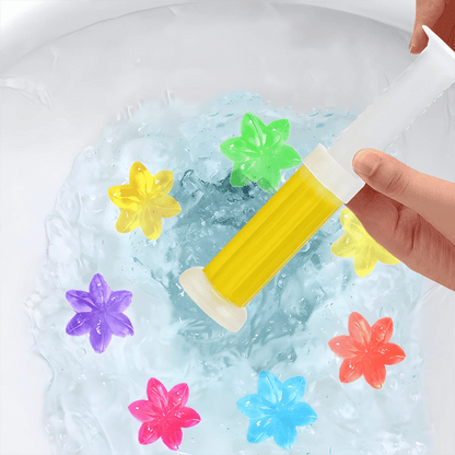 🔥🚽84 Flowers Toilet Cleaner Gel Stamp      1 set contains 6 pack (84 flowers)
