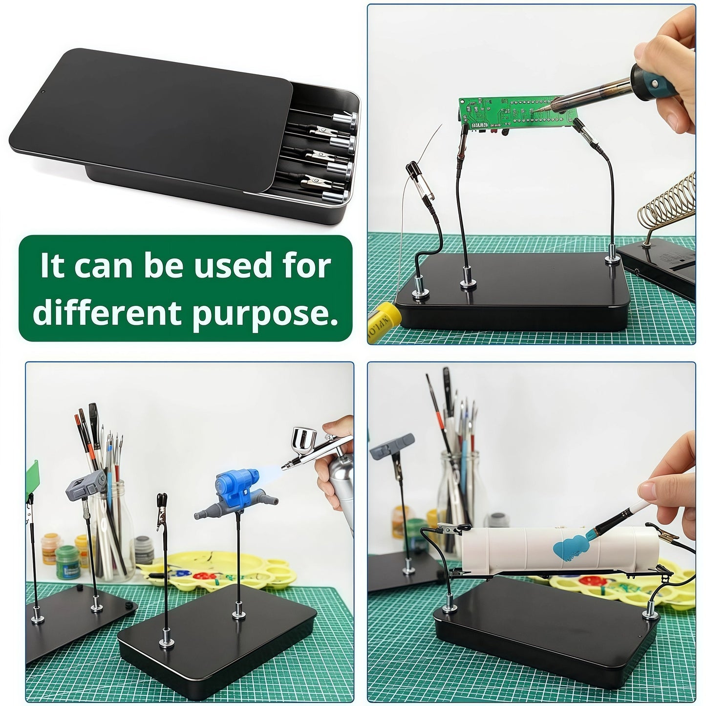 🧲Tiktrove Magnetic Helping Hands Soldering Tool - Adjustable Alligator Clip Holder