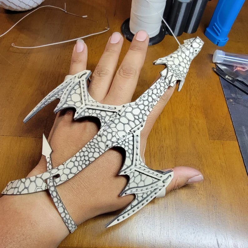 Leather Hand Dragon Cuff
