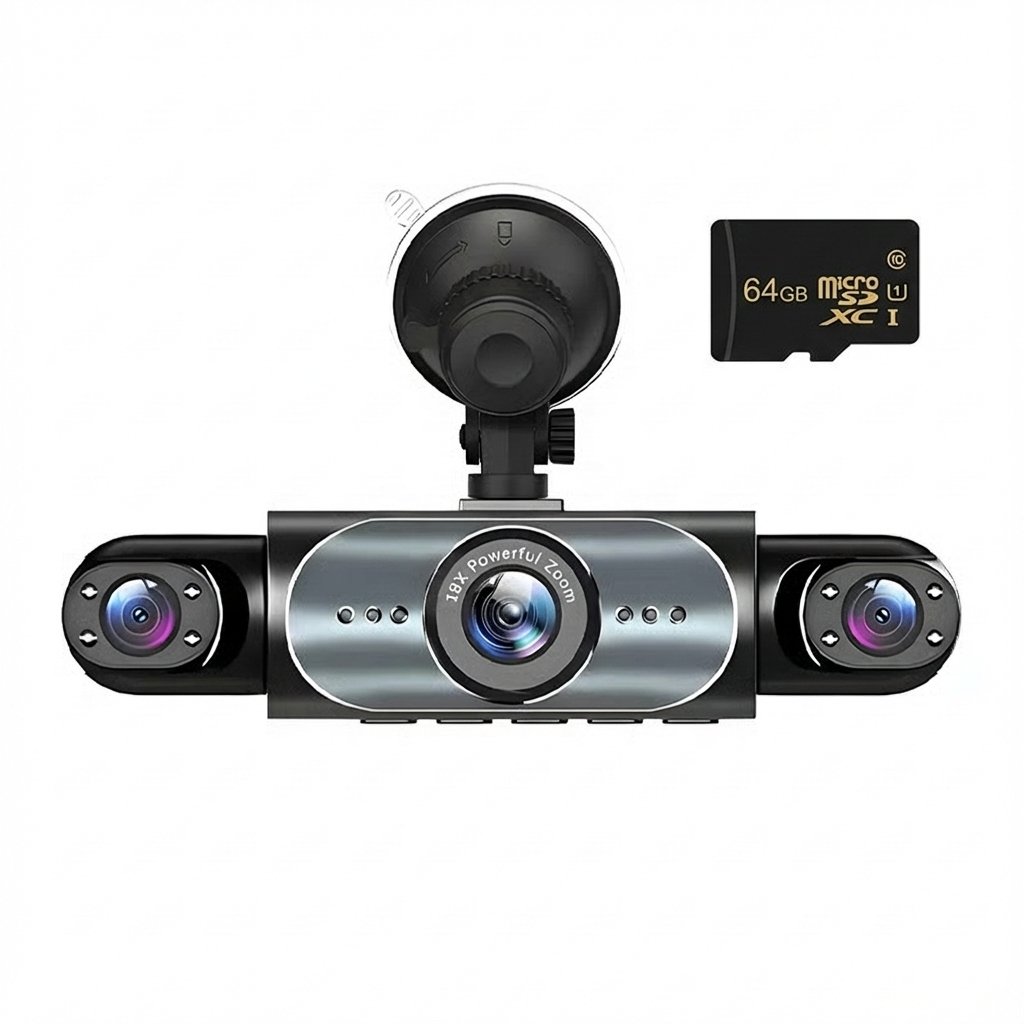 Four-channel surveillance dashcam