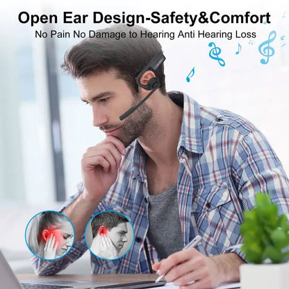 🔥 Open Air Conduction Wireless Bluetooth Headset with Microphone