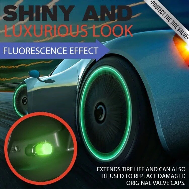 16PCS Glow-in-the-Dark Car Tire Valve Cap Set