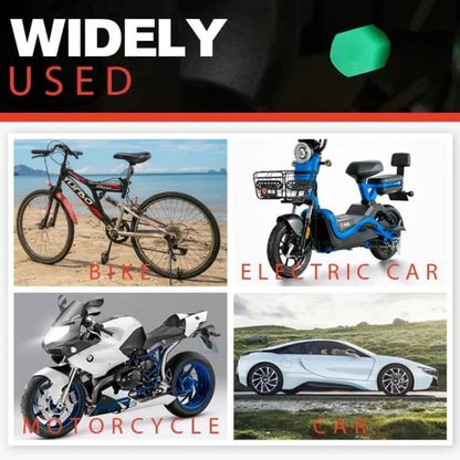 16PCS Glow-in-the-Dark Car Tire Valve Cap Set