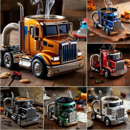 Durable Semi-Truck Shaped Coffee Mug – Handcrafted Resin Mug for Family & Friends